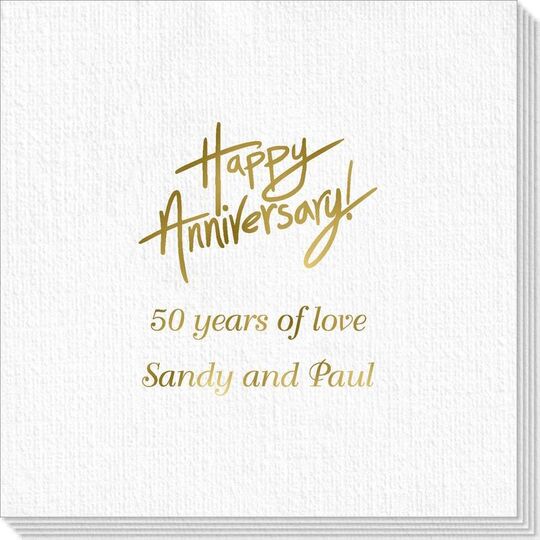 Fun Happy Anniversary Deville Napkins