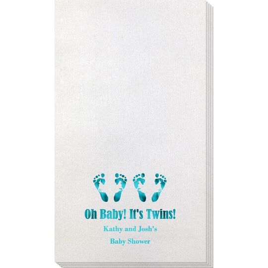 Seeing Double Twinkle Toes Bamboo Luxe Guest Towels