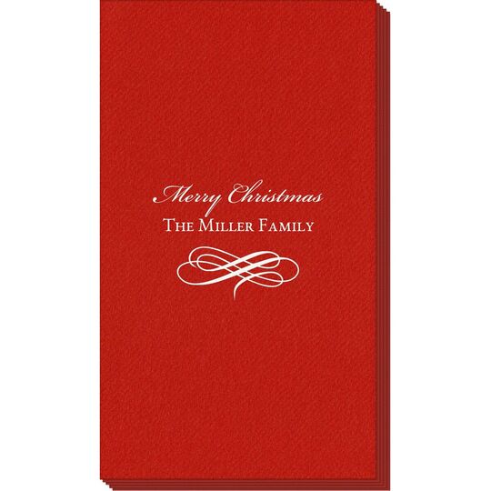 Scrolled Coronation Linen Like Guest Towels