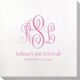 Script Monogram with Small Initials plus Text Bamboo Luxe Napkins Image 2 of 2