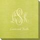 Script Monogram with Small Initials plus Text Bamboo Luxe Napkins Image 1 of 2