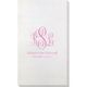 Script Monogram with Small Initials plus Text Bamboo Luxe Guest Towels Image 2 of 2