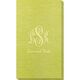 Script Monogram with Small Initials plus Text Bamboo Luxe Guest Towels Image 1 of 2