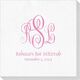 Script Monogram with Small Initials plus Text Deville Napkins Image 2 of 2