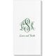 Script Monogram with Small Initials plus Text Deville Guest Towels Image 1 of 2