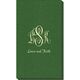 Script Monogram with Small Initials plus Text Linen Like Guest Towels Image 1 of 2
