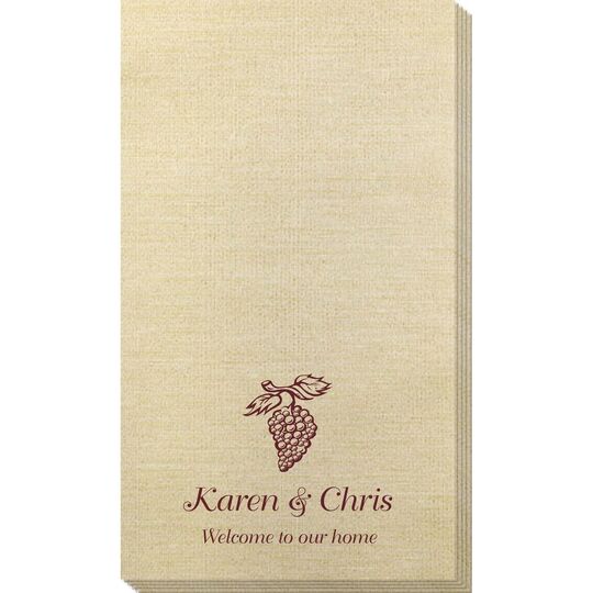 Vineyard Grapes Bamboo Luxe Guest Towels