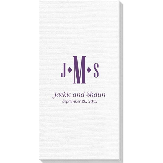 Condensed Monogram with Text Deville Guest Towels
