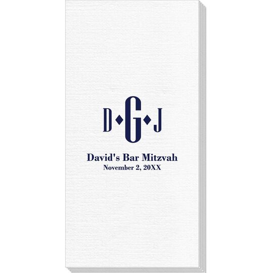 Condensed Monogram with Text Deville Guest Towels