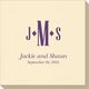 Condensed Monogram with Text Linen Like Napkins Image 1 of 2