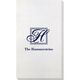 Pick Your Single Initial Monogram with Text Bamboo Luxe Guest Towels Image 2 of 3