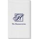 Pick Your Single Initial Monogram with Text Linen Like Guest Towels Image 2 of 3