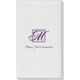 Pick Your Single Initial Monogram with Text Linen Like Guest Towels Image 3 of 3