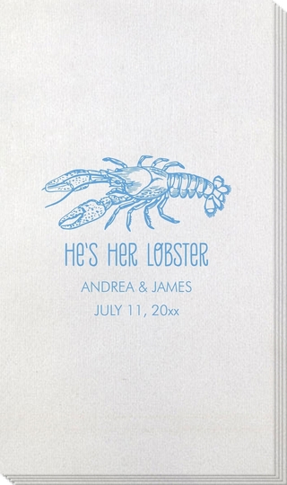 He's Her Lobster Bamboo Luxe Guest Towels