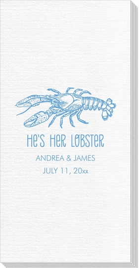 He's Her Lobster Deville Guest Towels