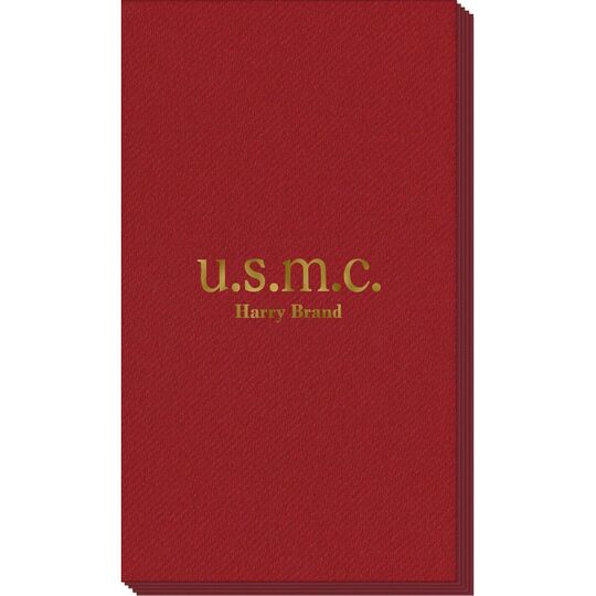 Big Word U.S.M.C. Linen Like Guest Towels