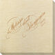 Romantic Script Bamboo Luxe Napkins Image 1 of 2