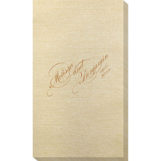 Romantic Script Bamboo Luxe Guest Towels