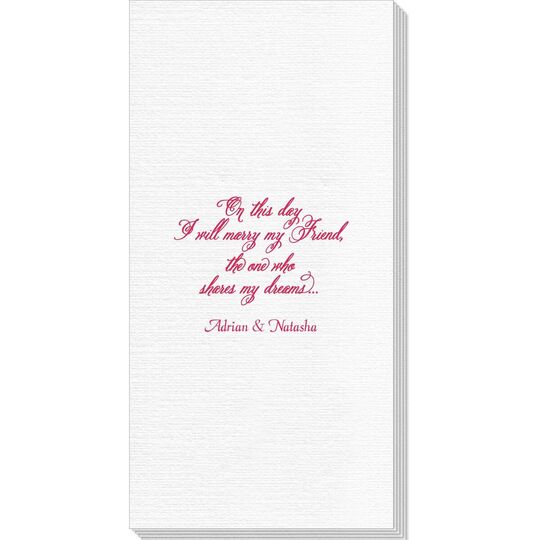 Elegant Marry My Friend Deville Guest Towels