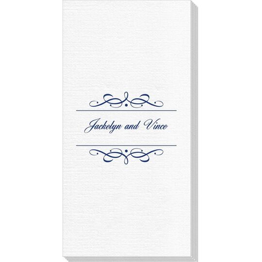 Royal Flourish Framed Names Deville Guest Towels