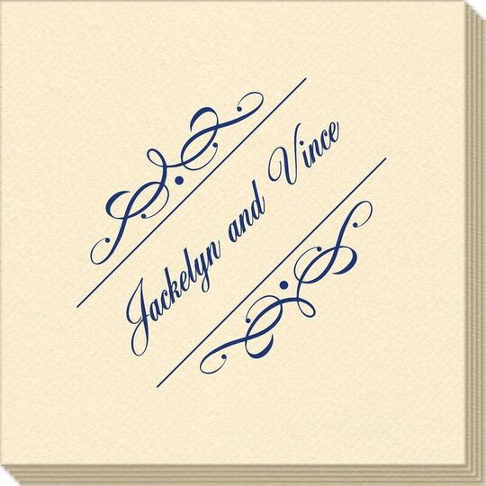 Royal Flourish Framed Names Linen Like Napkins