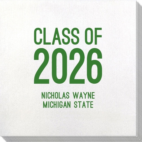Proud Class of Graduation Bamboo Luxe Napkins