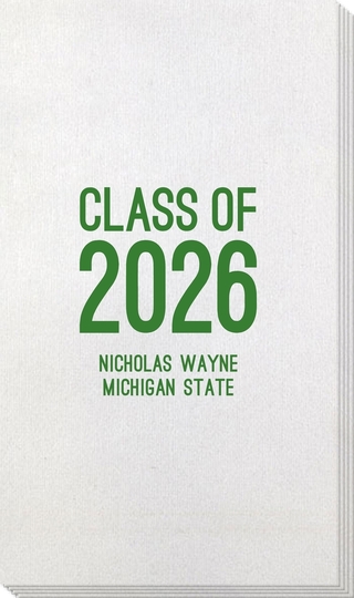 Proud Class of Graduation Bamboo Luxe Guest Towels