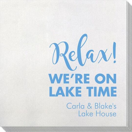 Relax We're on Lake Time Bamboo Luxe Napkins