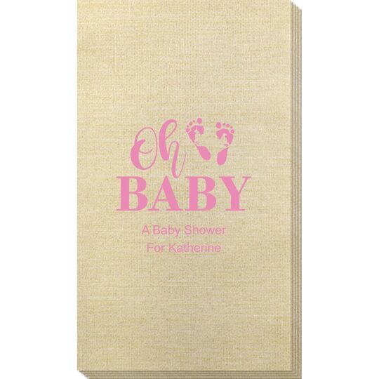 Oh Baby with Baby Feet Bamboo Luxe Guest Towels