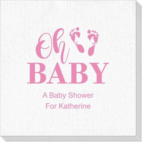 Oh Baby with Baby Feet Deville Napkins
