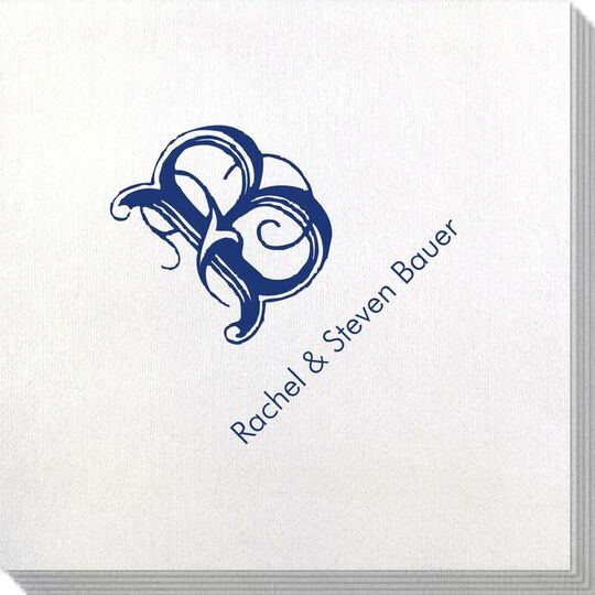 Pick Your Single Initial with Text Bamboo Luxe Napkins