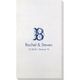 Pick Your Single Initial with Text Bamboo Luxe Guest Towels Image 2 of 3