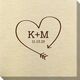 Heart Made of Arrow Bamboo Luxe Napkins Image 1 of 2