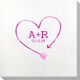 Heart Made of Arrow Bamboo Luxe Napkins Image 2 of 2