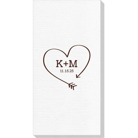 Heart Made of Arrow Deville Guest Towels