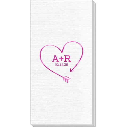 Heart Made of Arrow Deville Guest Towels
