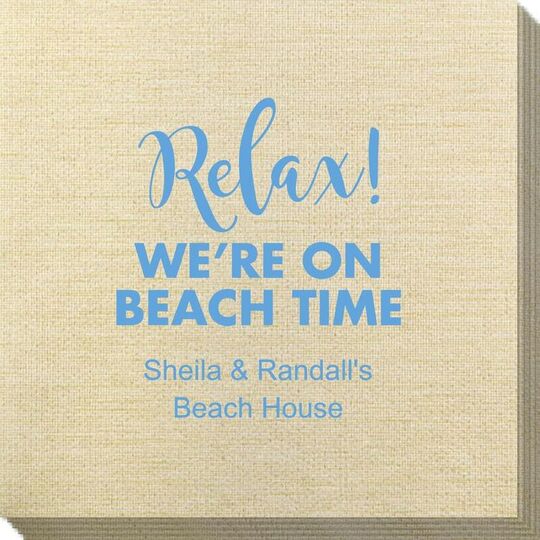 Relax We're on Beach Time Bamboo Luxe Napkins