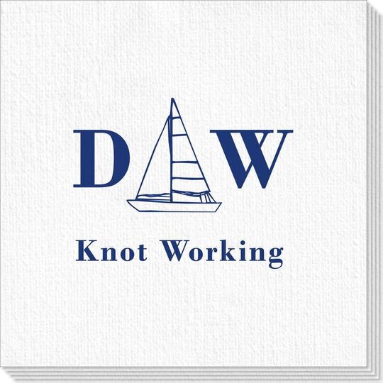 Sailboat Initials Deville Napkins