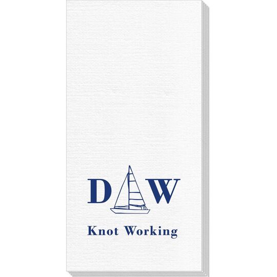 Sailboat Initials Deville Guest Towels