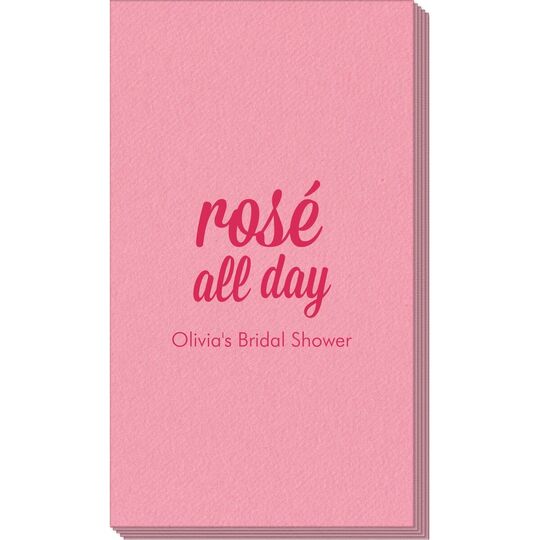 Rosé All Day Linen Like Guest Towels