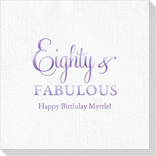 Eighty & Fabulous Deville Napkins