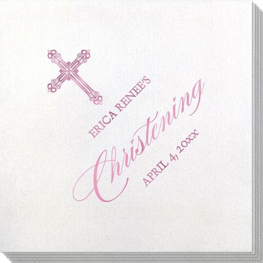 Religious Cross Bamboo Luxe Napkins