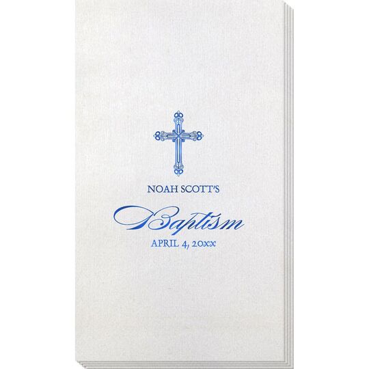 Religious Cross Bamboo Luxe Guest Towels