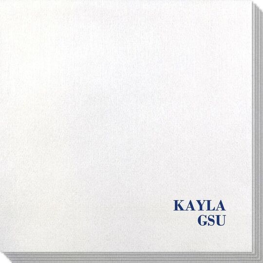 Name and College Initials Bamboo Luxe Napkins