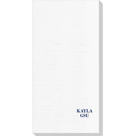 Name and College Initials Deville Guest Towels
