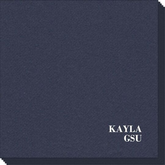 Name and College Initials Linen Like Napkins