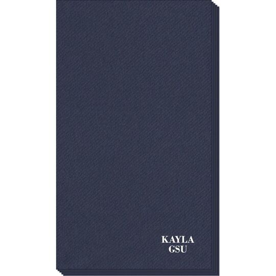 Name and College Initials Linen Like Guest Towels