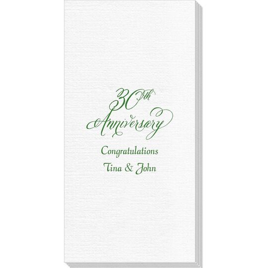 Elegant 30th Anniversary Deville Guest Towels