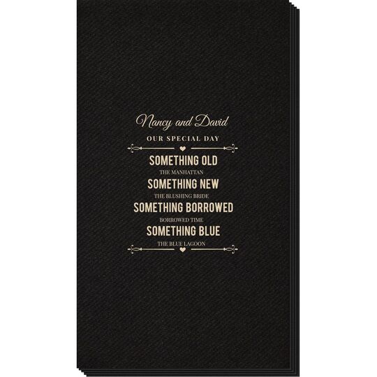 Our Special Day with Names Linen Like Guest Towels