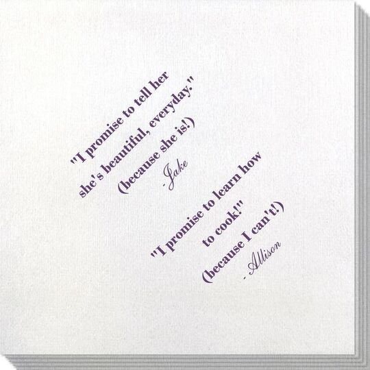 Your Personalized Text Bamboo Luxe Napkins